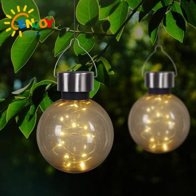 China Garden ENJOYSOLAR Outdoor LED Yard-Warm White Solar Powered Hanging Lights for Lawn, Patio for sale