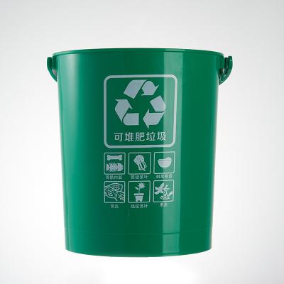 China Sustainable Multipurpose household portable 10 liter plastic bucket can be printed logo round glossy plastic bucket wholesale for sale