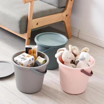 China Sustainable Basin and bucket set, portable bucket, washbasin, thickened bucket, daily necessities, household dormitory, plastic students can for sale