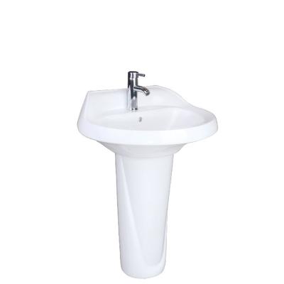 China Clean Easy Made In Hotel And Home Garden Porcelain Pedestal Sink Free Price for sale