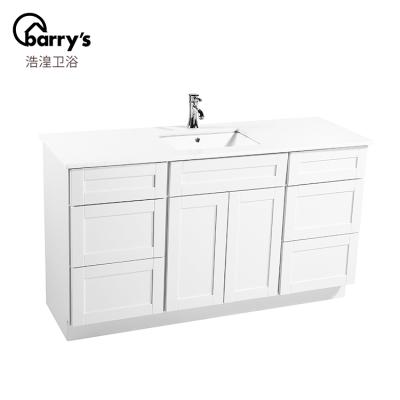 China Modern 60 INCH Quartz Bathroom Vanity Cabinet Countertop for sale