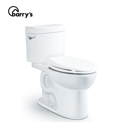 China American Wholesale Standard Two-Flow Siphonic Two Piece Toilet Room Flush Toilet Set for sale