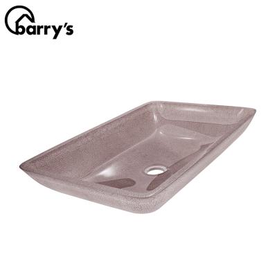 China Sample order support. Modern Unique Hand Made Glass Colored Bathroom Countertop Basin Vanitry Sink for sale