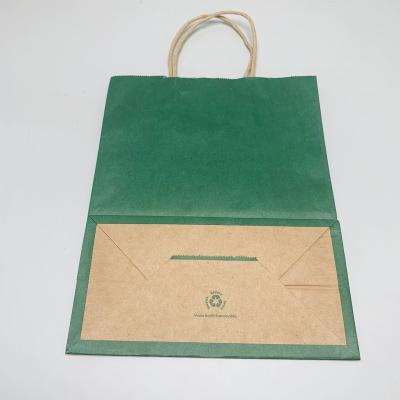 China Recyclable Custom Recycled Logo Printed Paper Shopping Bags With Handle For Gift Garment for sale