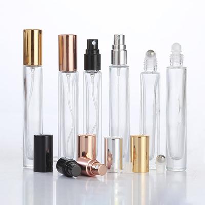 China Eco - Friendly Wholesale Refillable Small Spray 10ml Portable Glass Perfume Bottles for sale