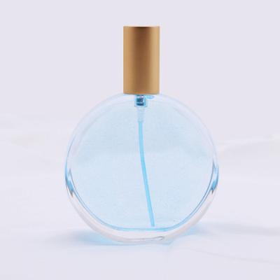 China OEM/Odm 30ml 50ml Luxury Golden Perfume Sprayer Luxury Gold Round Cap Perfume Spray Bottle Eco-friendly Empty Perfume Spray Bottle Perfume Spray Bottles for sale