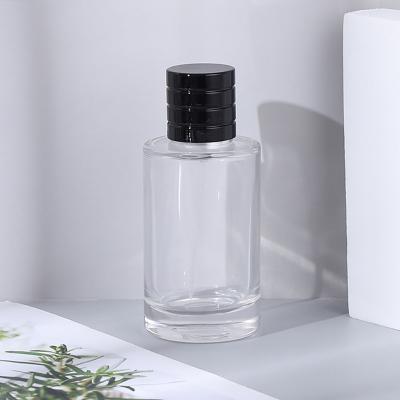 China Eco-friendly 50ml Red Black Perfume Bottles Spray Bottle Refillable Perfume Oil Empty Glass Perfume Bottle for sale