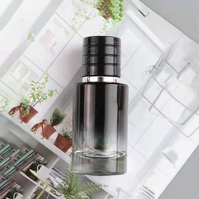 China 30ml 50ml 100ml Refillable Colorful Glass Cologne Spray Luxury Perfume Bottle Eco-friendly Gradient Color for sale