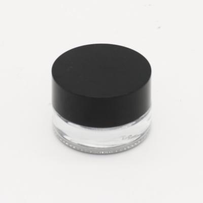 China Free Sample 5g 10g 15g 20g 30g 50g 100g Eco-friendly Cosmetic Cream Jars Glass Jar With Black Cap for sale