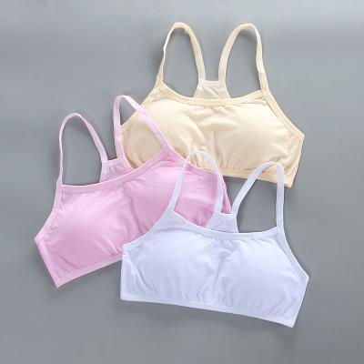 China JUNXI DIVINUS Popular Girl's Cotton Seamless Kids Bras For Girls 10-12 With Padded Child A-cup Bra for sale