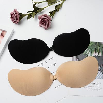 China QUICK DRY Women Silicone Push Up Bra Sexy Push Up Front Buckle Lift Backless Silicone Self Adhesive Invisible Strapless Bra for sale