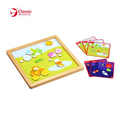 China Toy Kids Natural Wood Educational Magnetic Toys Grow Magnetic Puzzle Activity Box for sale