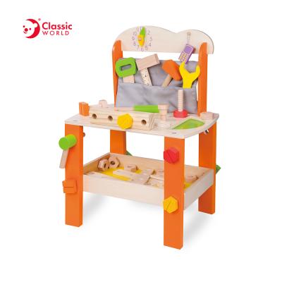 China Develop Concentration and Fine Motor Skills Kid Tool Bench Wholesale Wooden Educational Toy for Toddlers and Children for sale