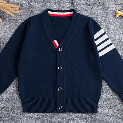 China Custom Children's Winter Sweater Anti-Shrink Thickened Warm V-Neck Cardigan Jacket Can Be Customized Straight Fashionable Design for sale