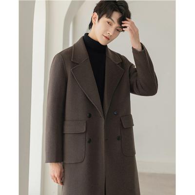 China Reversible Chinese wholesale woolen men's woolen goods winter high fashion factory design fashion double breasted jacket new for sale