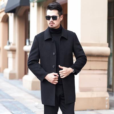 China High Fashion Reversible Wholesale Winter Qualitywool Top Coats For Men Europe High End Stylish Simplicity Swapping With Pocket Shorts for sale