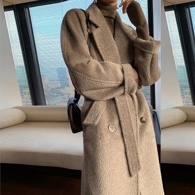 China Popular design breathable cashmere coat plush alpaca hair cross jacket in 2022 the new autumn and winter women s (clothing) for sale