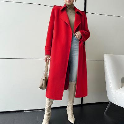 China Newest Women's Wocustomized Lambskin Women's Luxury Korean Coat Women's Wocustomized Clothing Ladies Breathable Long Fashion Winter Cashmere Woolen Trench Coat for sale