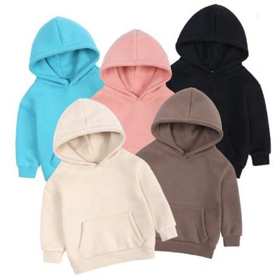 China Wholesale Breathable Boys Girls Pocket Toddler Fleece Pullover Hoodies Hood Kids Blank Sweatshirt Monogrammed for sale