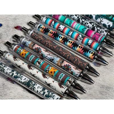 China office & School Pen Planner Accessories Sets Personalized pen refillable gel Pen Western Glitter Ink Pen western printing for sale