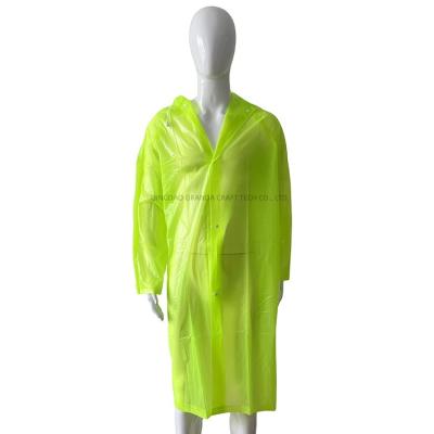 China Wholesale 100% Raincoat Customized Comfortable High Visibility PVC Green Hike Waterproof Raincoat for sale