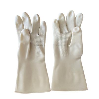 China Durable Industrial Use Chemical Resistant Non Slip Reinforced Natural Latex Gloves Non Slip for sale