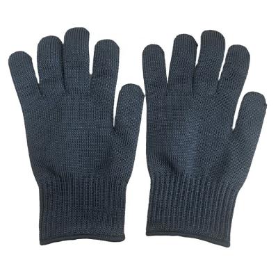 China Durable Black Stainless Steel Wire Cut Anti Safety Working Protective Gloves for sale