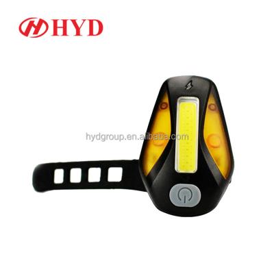 China 5 Modes HYD80819 USB Rechargeable COB Mountain Bike Parts + 2 LED Road Bike Lamp Light Bicycle Rear Light for sale