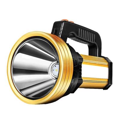 China Aluminum Alloy USB Outdoor Background Military Rechargeable Led Spotlight Led Handheld Spotlight 10W T6 Torch Search Light For Camping for sale