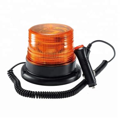 China Road Safety DC 12V 24V Magnetic Rotating Forklift Warning Amber Clear Led Strobe Light Warning Lamp For Car Road Construction Emergency for sale