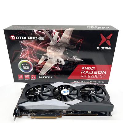 China Rumax Workstation In Amd Radeon Dataland Video rx 6800 xt X-serial Card Stock 16gb Gaming Graphics Cards for sale