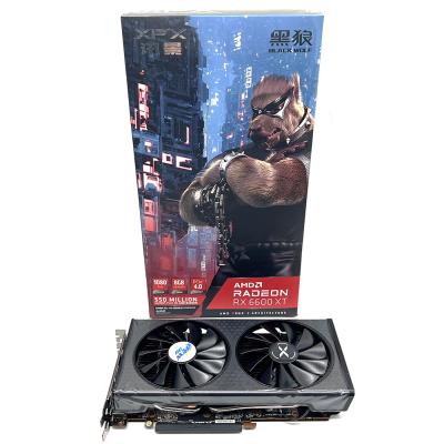 China Brand New Rumax XFX RX 6600XT 8GB Black Wolf Version PC Game Graphics Cards Support rtx 6600 xt gpu GDDR6 fan for sale