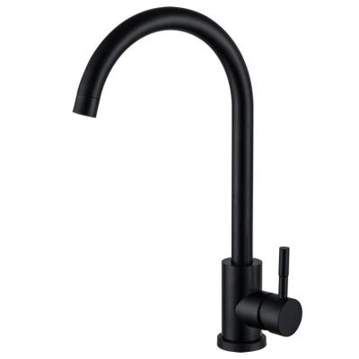 China Luxury Modern Black Kitchen 304 Stainless Steel Hot And Cold Faucet Sink Brass Sink Thermostatic Faucets Swivel Single Cold Water for sale