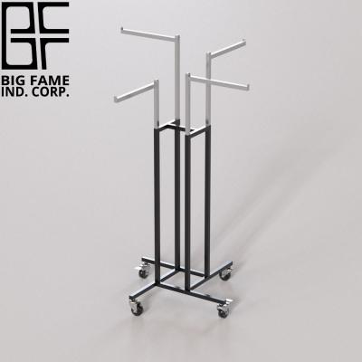 China Modern Customized Metal Poster Floor Display Racks Fabric Rack for sale