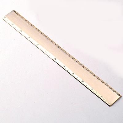 China Antique Imitation 24K Gold Plated 12 Inch Solid Brass Ruler for sale