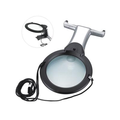 China Plastic MG11B-1 2.25X100MM/5X25MM LED Suspended Type Desktop Dual Function Magnifying Glass for sale