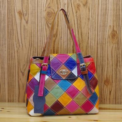 China Fashion Colorful Fashion Shoulder Women's High Quality Genuine Leather Armpit Handbag for sale