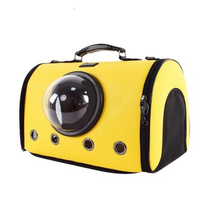 China Sustainable Pet Carrier Cute Adorable Dog Cat Travel Bag Backpack Yellow for sale