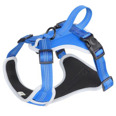 China Hot Selling Strong Sturdy Reflective Mesh Adjustable Breathable Reflective Strap Dog Harness for sale