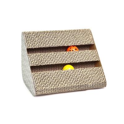 China Sustainable Cat Scratcher Corrugated Board Grinding Claw Plate Catnip Climbing Scraper Pad for sale