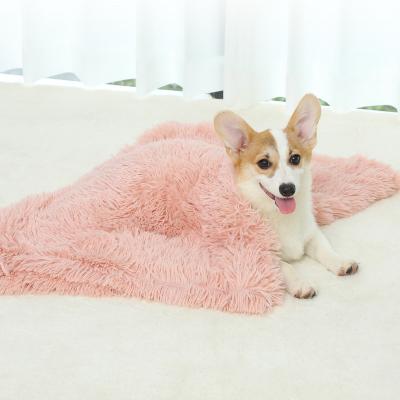 China Selling Plush Blanket Breathable Warm Sleep Comfort Pet Cats and Dogs Comfortable Short Soft Pet Sleeping Blanket for sale