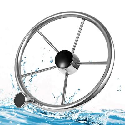 China Boat Hardware Fitting Yacht Hardware 316 Stainless Steel Boat Steering Wheel for sale