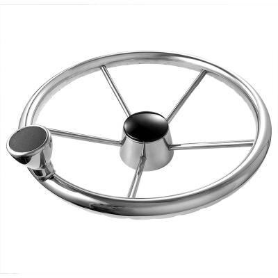 China Boat Hardware Fitting 13.5 Inch Boat Steering Wheel Marine Hardware Stainless Steel Steering Wheel for sale