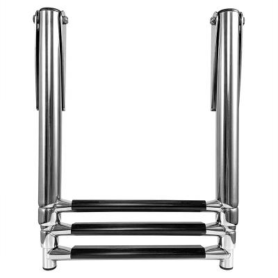 China Boat Hardware Fitting Telescoping Yacht Ladder Stainless Steel Marine Under Platform Ladder Swim Platform Handrails for sale