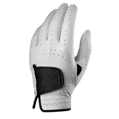 China Soft And Durable Breathable Pure Color Cabretta Leather Golf Gloves for sale