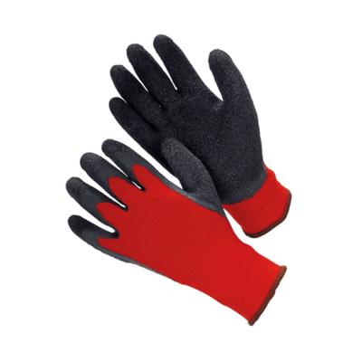 China Breathable Cheap Black Cotton Latex Dipped Gloves Rose Pruning Work Gardening Rubber Gloves for sale