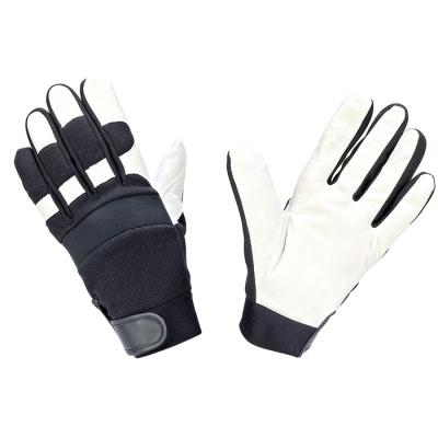 China Simply Breathable Absorb Non-slip Cowhide Training Gloves Sweat Leather Driver Gloves for sale