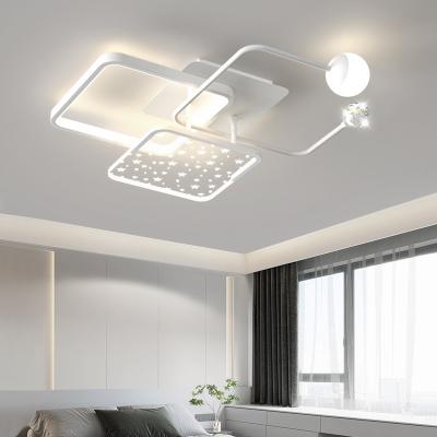 China Modern Minimalist White Square Ceiling Light Atmosphere Household Bedroom Star Ceiling Lights(WH-MA-289) for sale