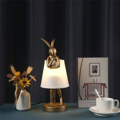 China Modern Resin Table Lamp Nordic Creative Designer Rogue Rabbit Light（WH-MTB-267) for sale