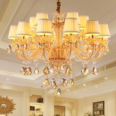 China Beautiful dining room chandeliers with Fabric shape for hotel living room lighting (WH-CY-30) for sale